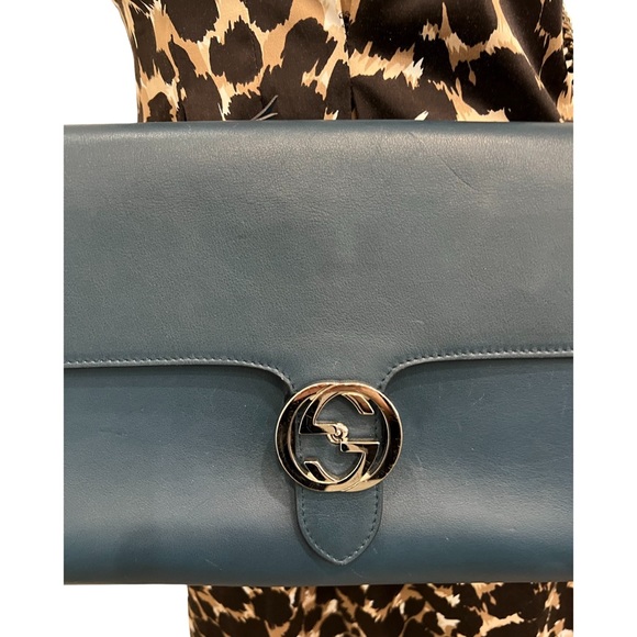 Gucci Teal Dollar Medium Shoulder Bag with interlocking G - Picture 9 of 13